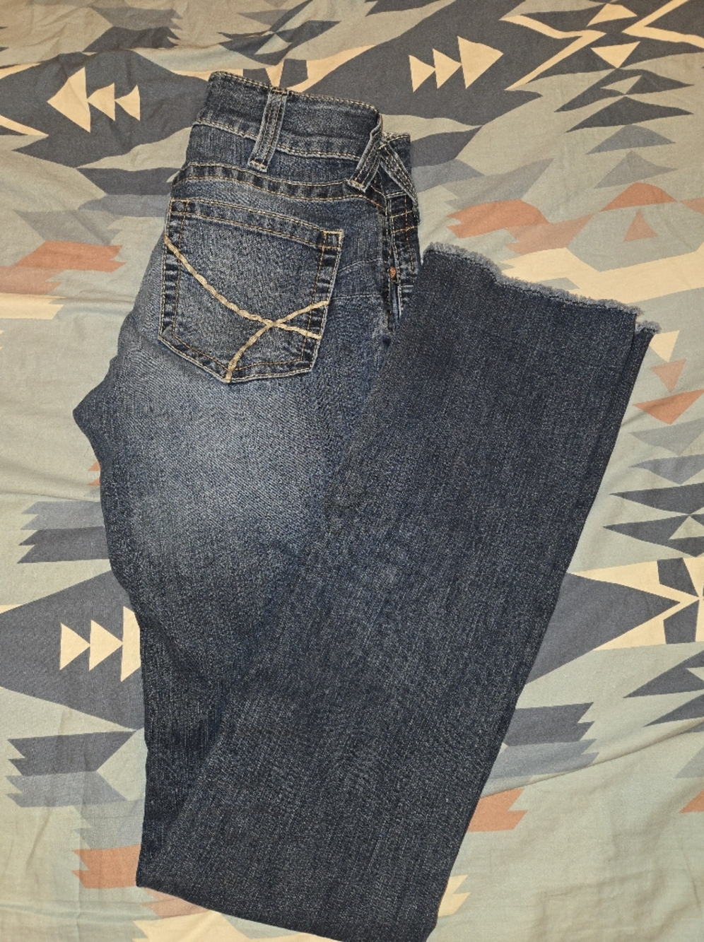 Ariat REAL Denim Women's Dark Blue Straight-Leg Jeans Size 27L